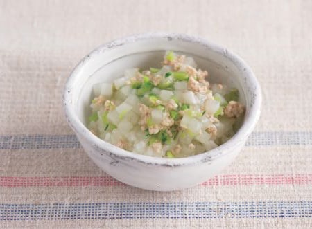 鶏ひき肉と大根のあんかけごはん